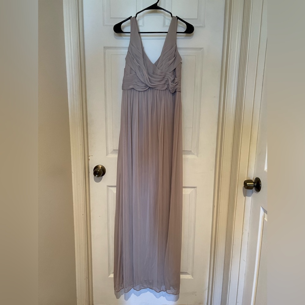 David’s Bridal Taupe Bridesmaids Dress | Size 10
